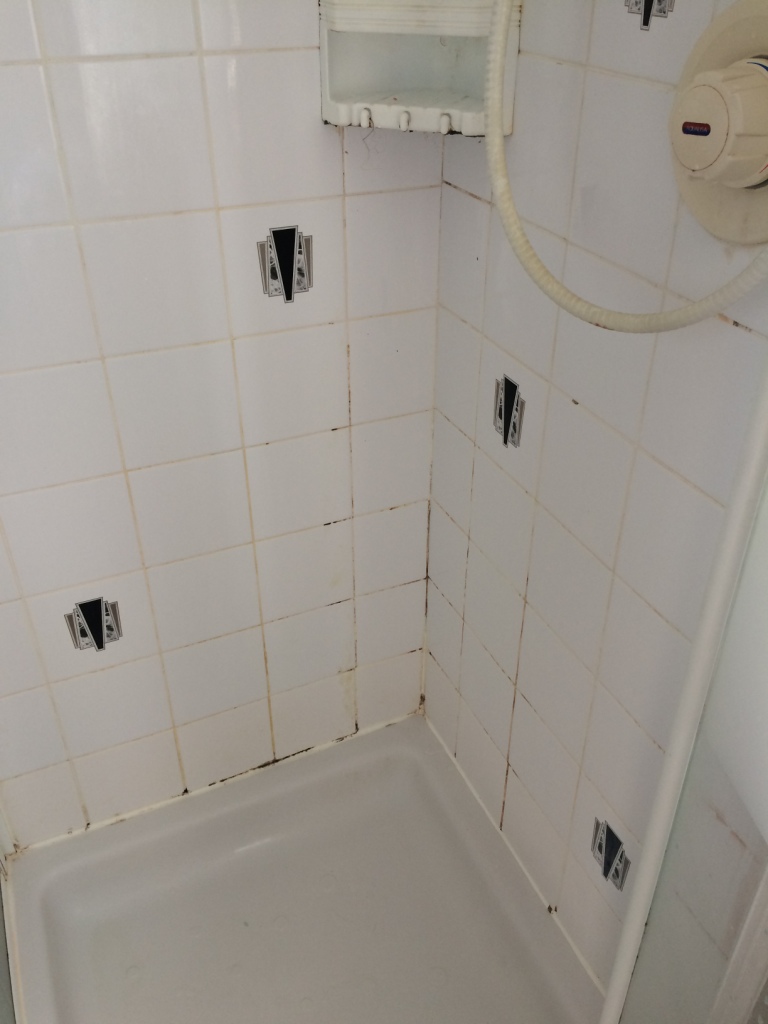 Ceramic Tiled Shower Cubicle Before Cleaning Herstmonceux