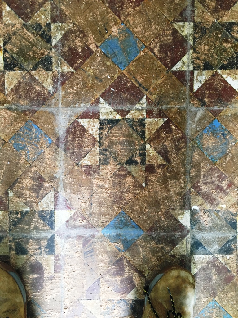 Victorian Tiled Hallway Floor Before Restoration Hove